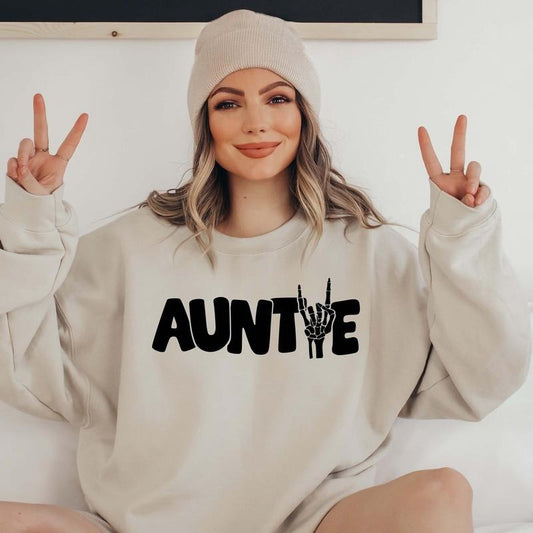 Auntie Skeleton Sweatshirt, Auntie Sweatshirt, Cool Aunts Club, Auntie Shirt, Pregnancy Announcement, Gift for Auntie, Aunt Sweatshirt