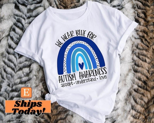 Autism Shirts Awareness TShirt, In April We Wear Blue, Autism Month, In April We Wear Blue, Infinity Autism, Autism Group shirts