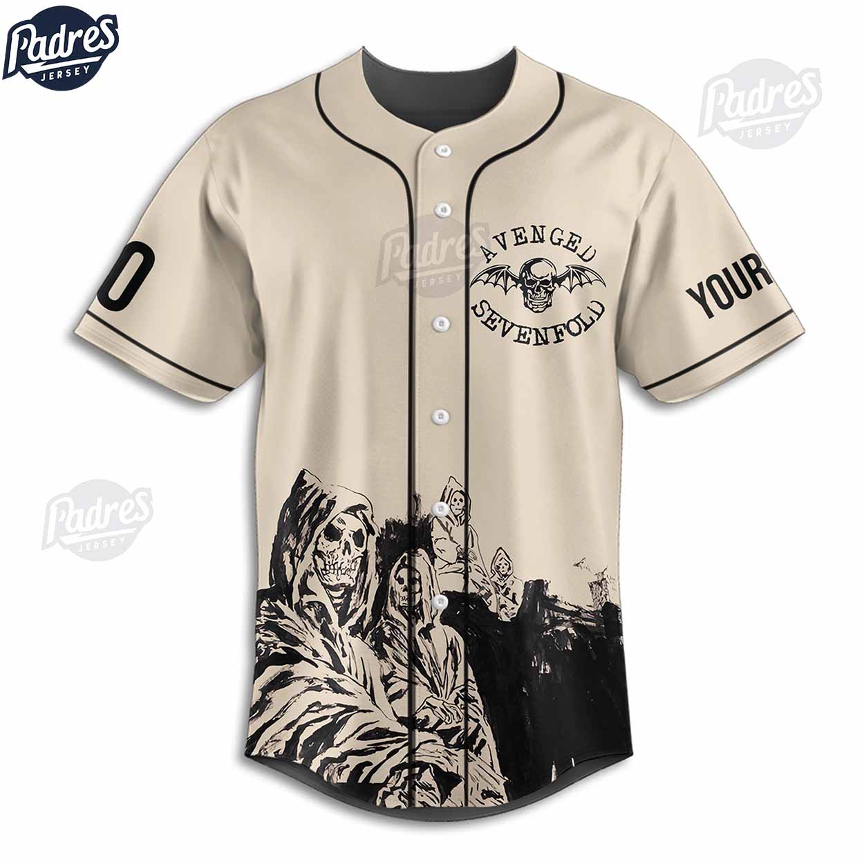 Avenged Sevenfold Tour 2024 Custom Music Baseball Jersey Shirt - Padres Jersey Oasis: Elevate Your Baseball Style Game