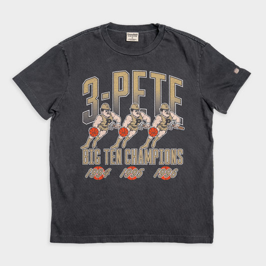 Purdue Boilermakers Big Ten "3-Pete" Vintage Heavyweight Tee