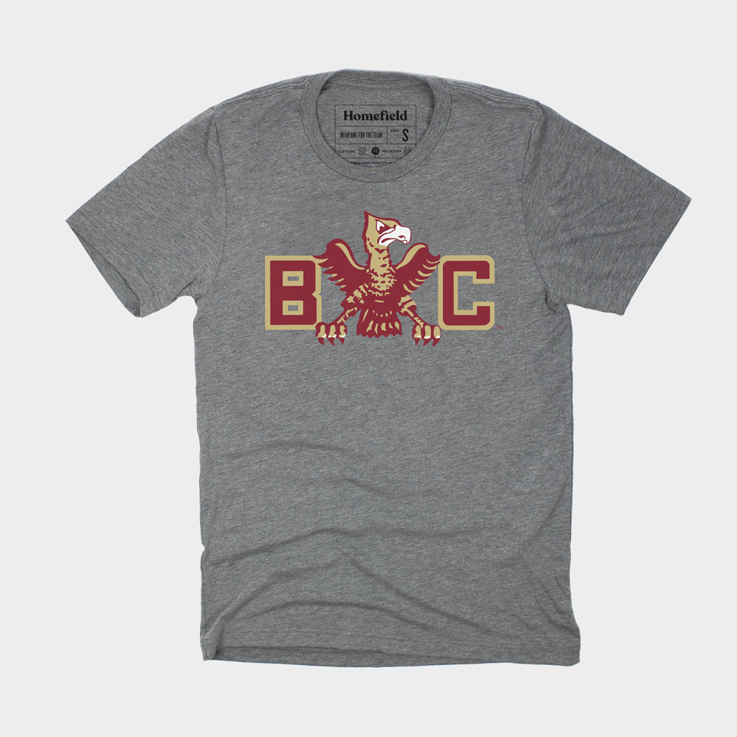 Vintage Boston College 1950s BC Logo Tee Style001