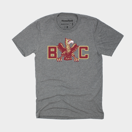 Vintage Boston College 1950s BC Logo Tee Style001
