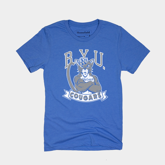 Vintage Brigham Young University Cougar Tee Style001
