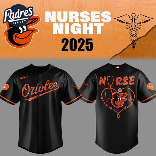 Baltimore Orioles Baseball Black Jersey Outfit For Nurses Night 2025 - Padres Jersey Oasis: Elevate Your Baseball Style Game