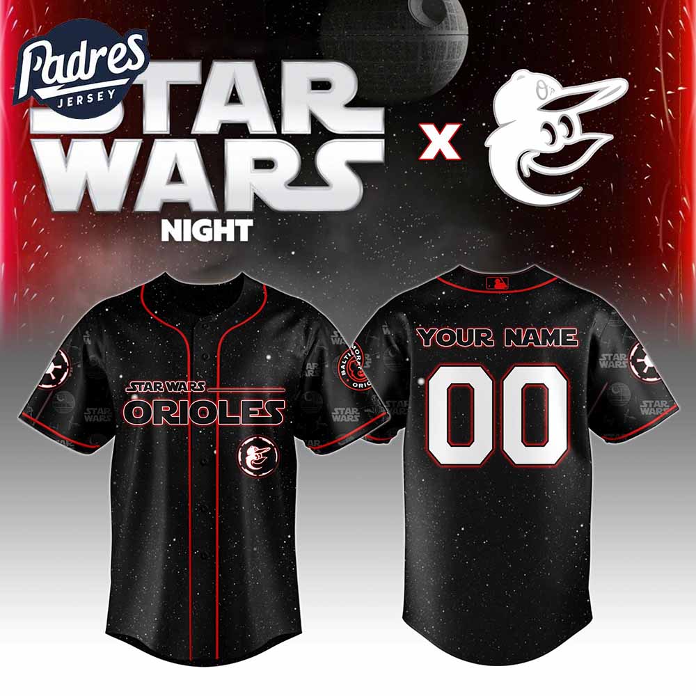 Baltimore Orioles x Star Wars Night Personalized Baseball Jersey 2025 - Padres Jersey Oasis: Elevate Your Baseball Style Game