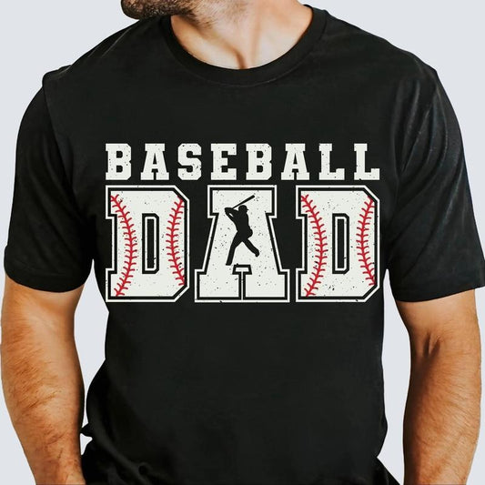 Baseball Dad Shirt for Men Sports Dad Game Day Father's Day Gift Unisex Premium 100% Cotton