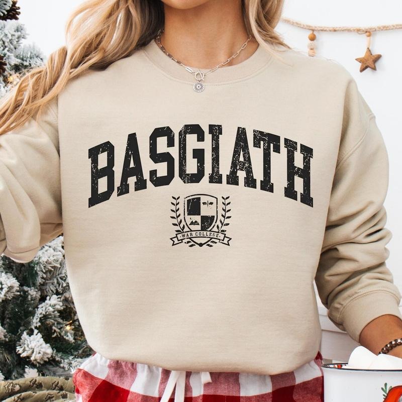 Basgiath War College Sweatshirt, Fourth Wing Sweater, Violet Sorrengail Crewneck, Xaden Riorson, Fantasy Dragon Sweatshirt
