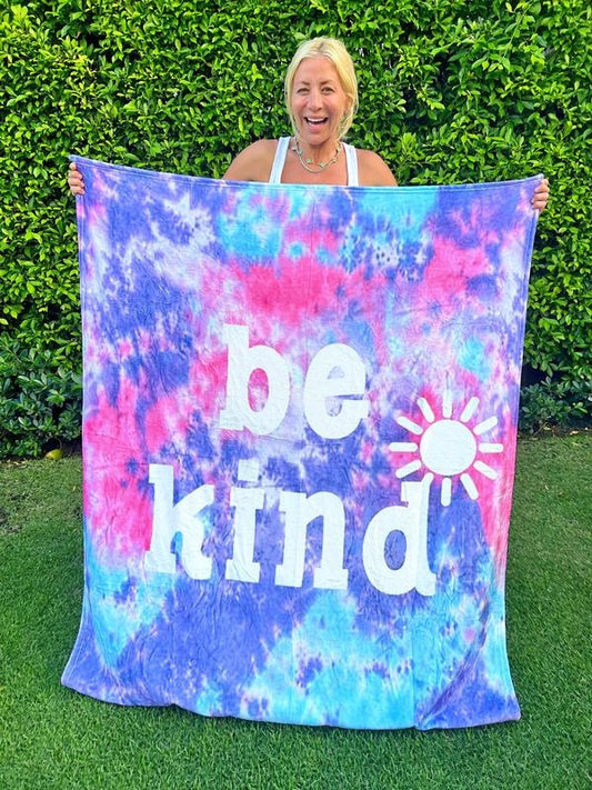 Be Kind Cotton Candy Fuzzy Blanket