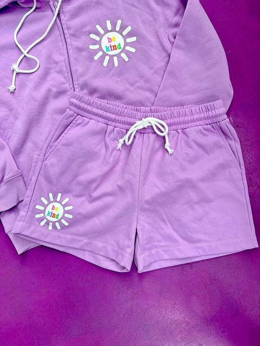 Be Kind Lilac Splash Shorts