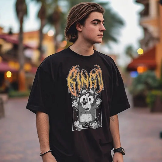 Bingo Metal Shirt Bluey Goth Punk Tee Deathmetal , Cotton, Available up to size 5XL Unisex Heavy Cotton Tee Menswear Top