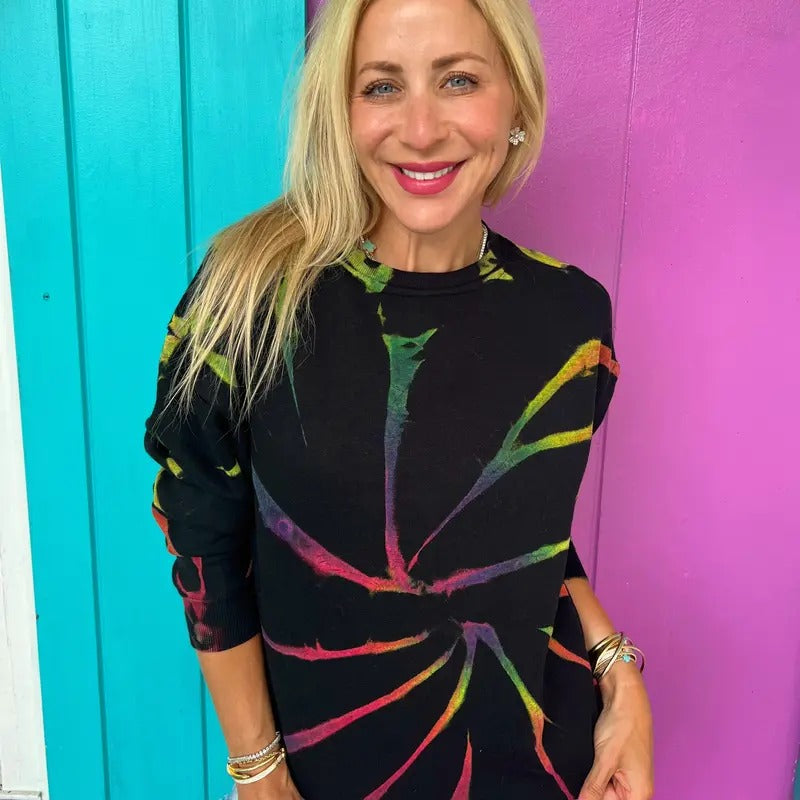 Black Galaxy Tie-Dye Sweatshirt