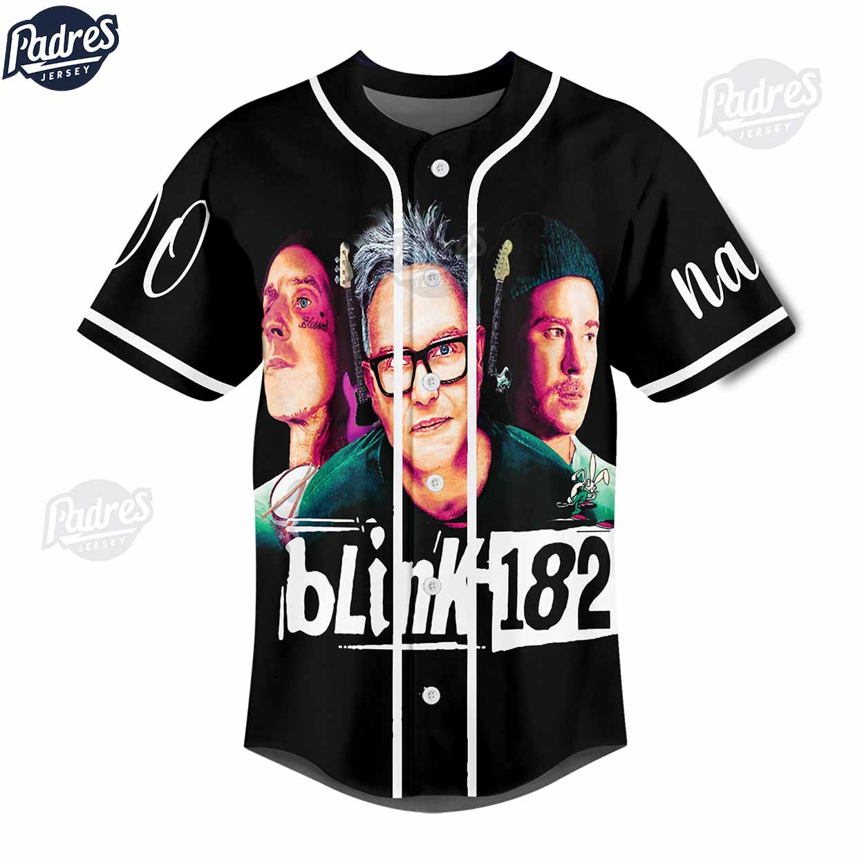 Blink-182 One More Time Tour Custom Baseball Jersey - Padres Jersey Oasis: Elevate Your Baseball Style Game