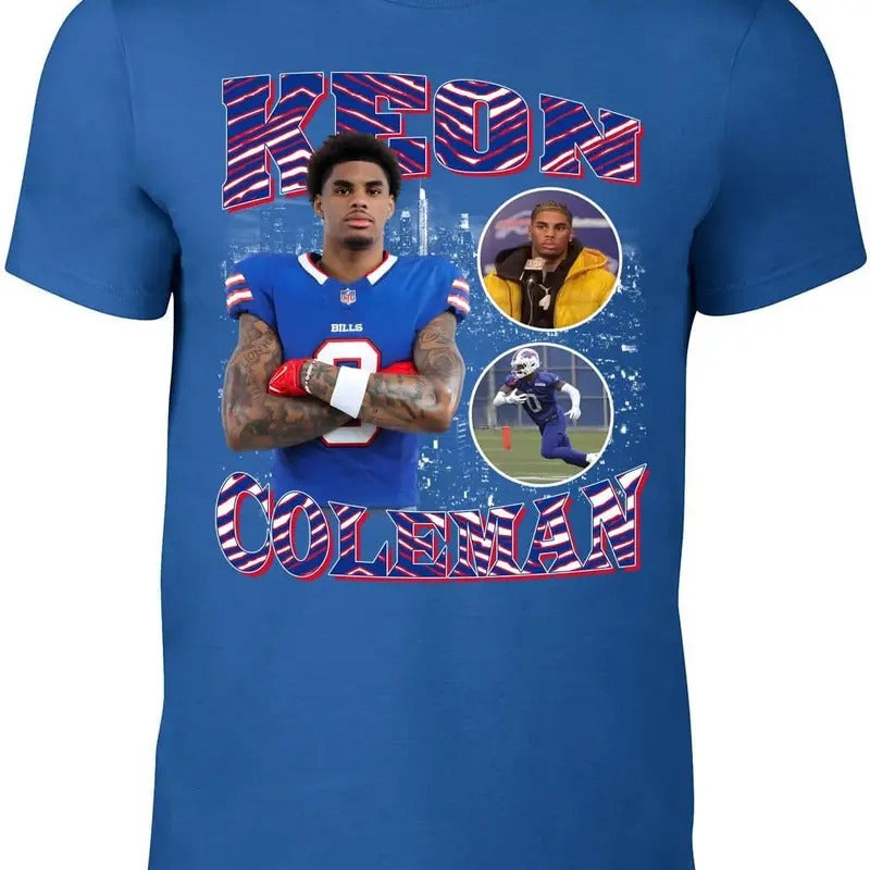 Blue Buffalo Keon Coleman Bootleg Style T-shirt