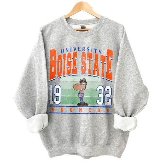 Boise State Vintage Football Sweatshirt, Boise State University Unisex Football