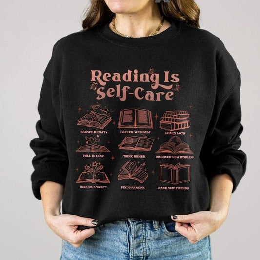 Bookish Mental Health Sweatshirt , Reading Is Self-Care  Instant Download, Book Lovers Club Sublimation Design, Book Addict Gifts