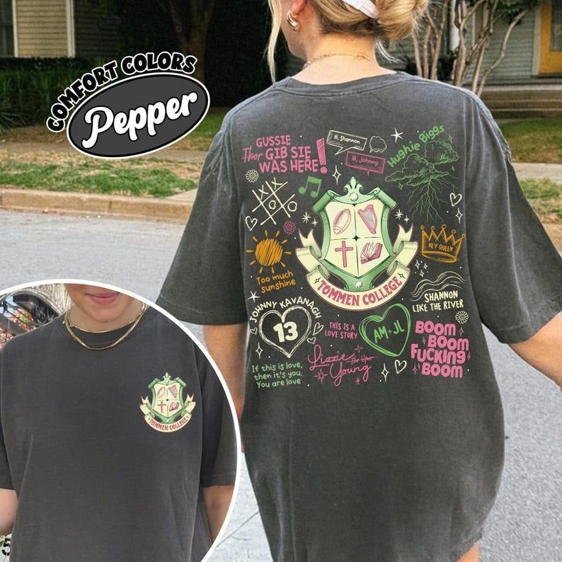 Boys of Tommen Two Sided Comfort Colors Shirt For Fan, Tommen College T Shirt, Kavanagh 13 Tee, Gift For Book Lover