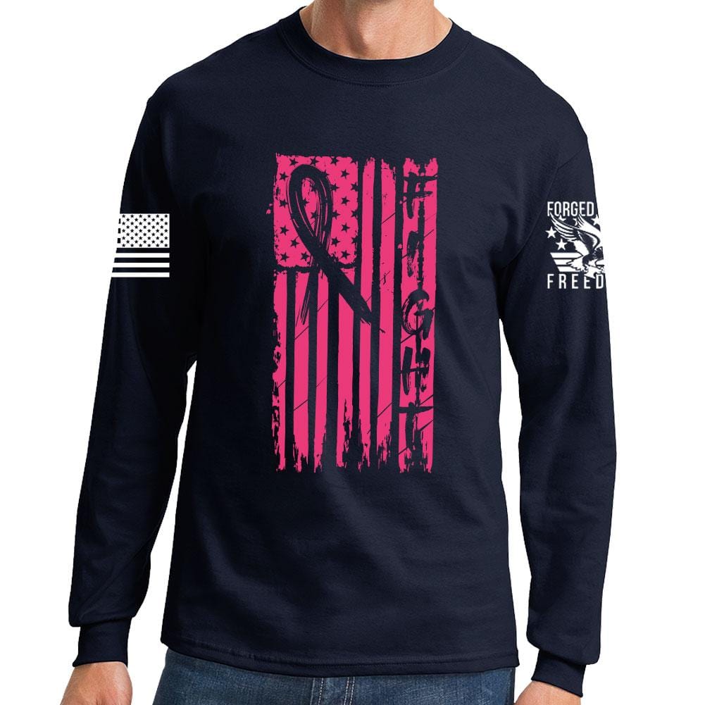 FIGHT - Breast Cancer Awareness Long Sleeve T-shirt Style001