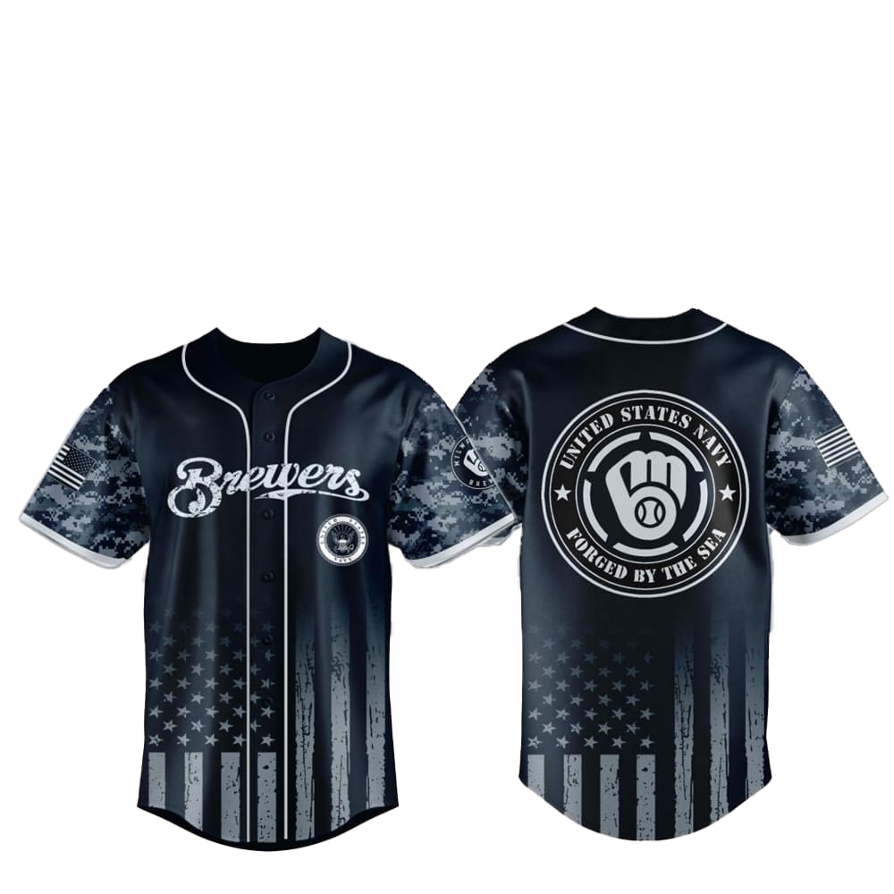Brewers US Navy Military Jersey 2025 - Grishko.com
