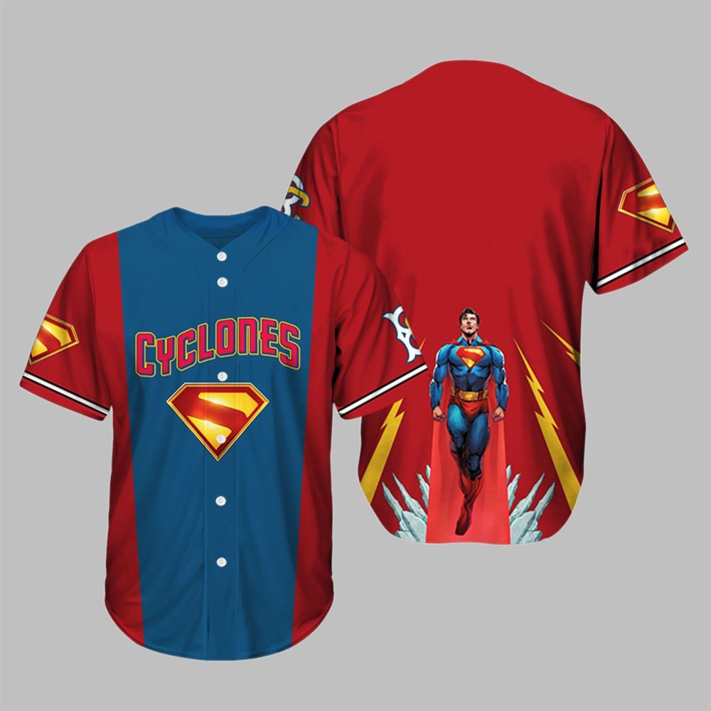 Brooklyn Cyclones x Superman Night Baseball Jersey 2025 - Grishko.com