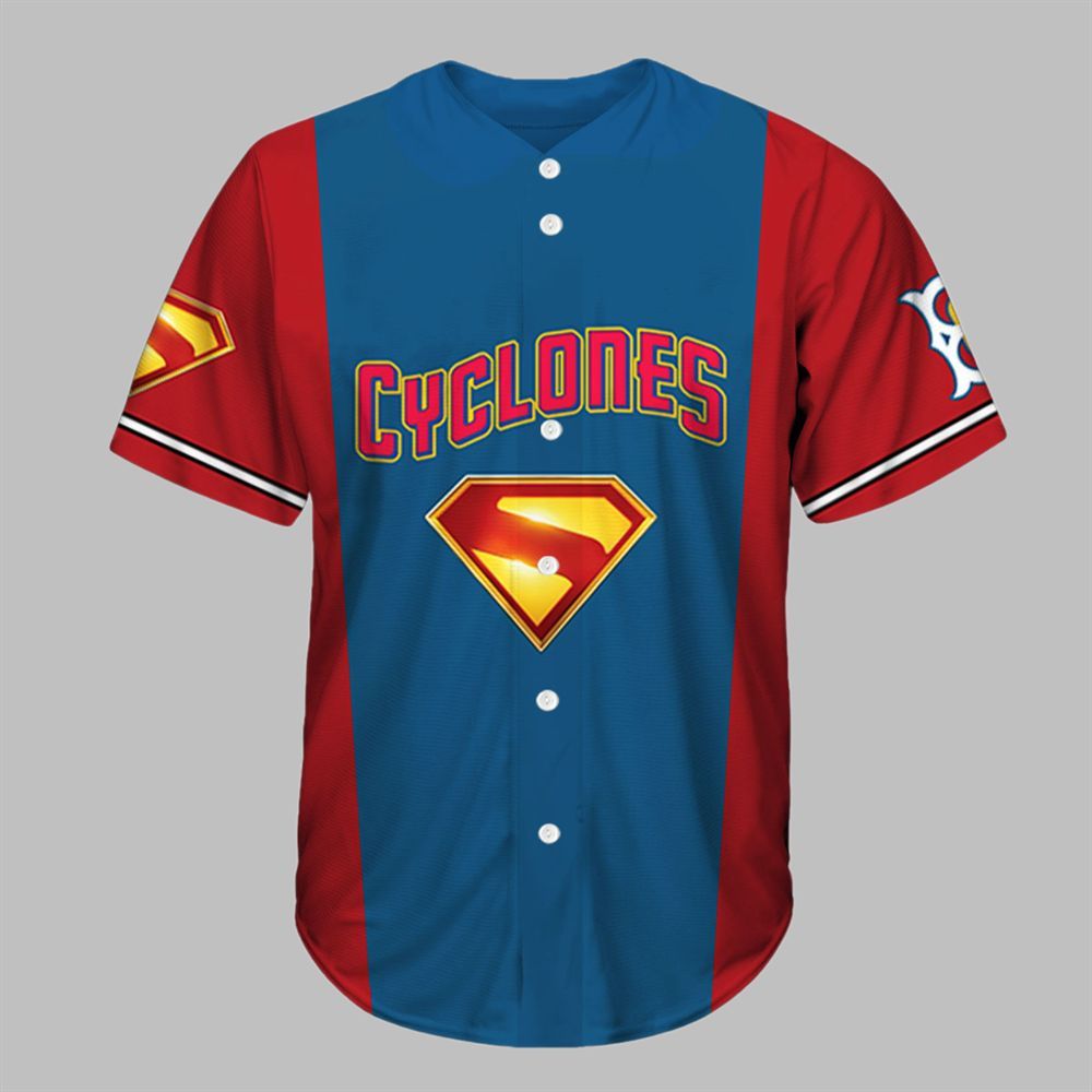 Brooklyn Cyclones x Superman Night Baseball Jersey 2025 - Grishko.com