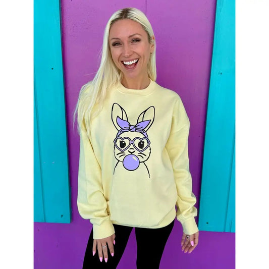 Bubble Bunny Yellow Sweatshirt