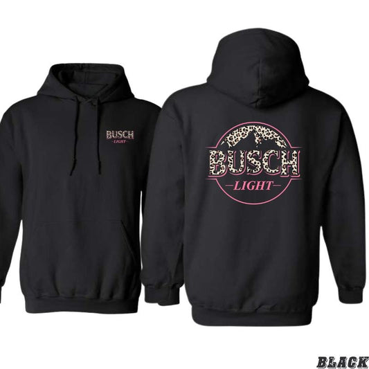 Busch Light Leopard Print Logo Hoodie - Perfect for Casual Wear or Special Occasions Classic Menswear