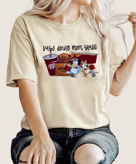 Busy Doing Mom Stuff Bluey Sweatshirt, Bluey And Bingo Sweatshirt, Cartoon Mama Sweatshirt, Couple Sweatshirt, Pepper shirt