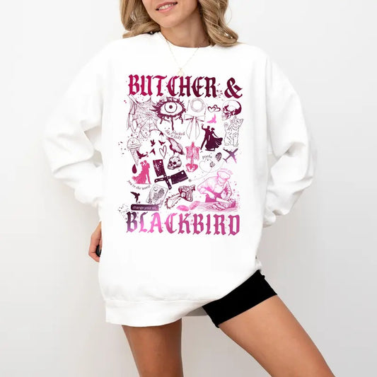 Butcher and Blackbird Sweatshirt,Butcher and Blackbird Shirt,Book Lover Gift,Dark Romance Social Club, Bookish Shirt, Dark Romance Smut Gift