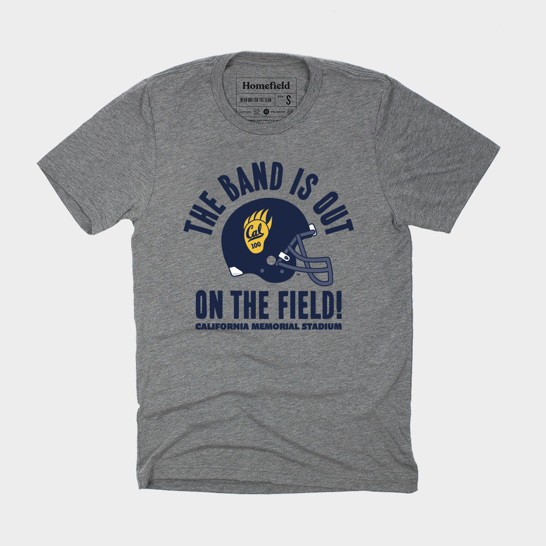 The Band is Out On the Field Vintage Cal Football Tee Style001