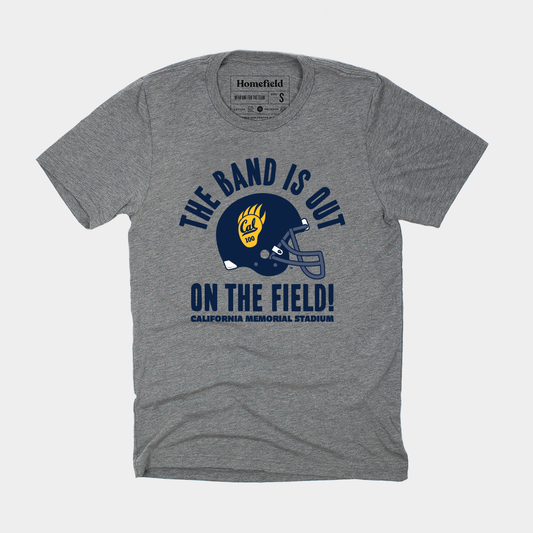 The Band is Out On the Field Vintage Cal Football Tee Style001