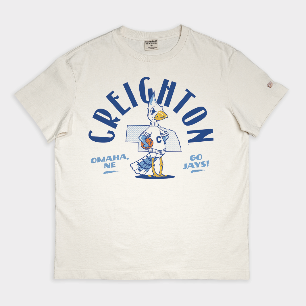 Retro Creighton Bluejays Basketball Vintage Heavyweight Tee