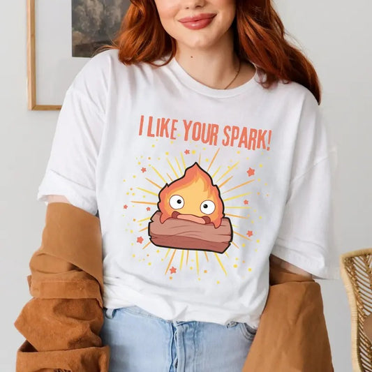 Calcifer 'I Like Your Spark' Howl's Moving Castle Inspired Tshirt Sweatshirt