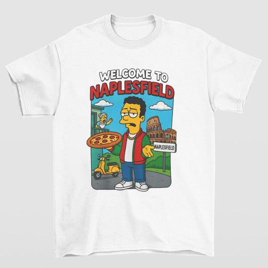 Cartoon Naplesfield Meme T-Shirt Highlighting Funny Graphic Design and Retro Style for Unisex Wear
