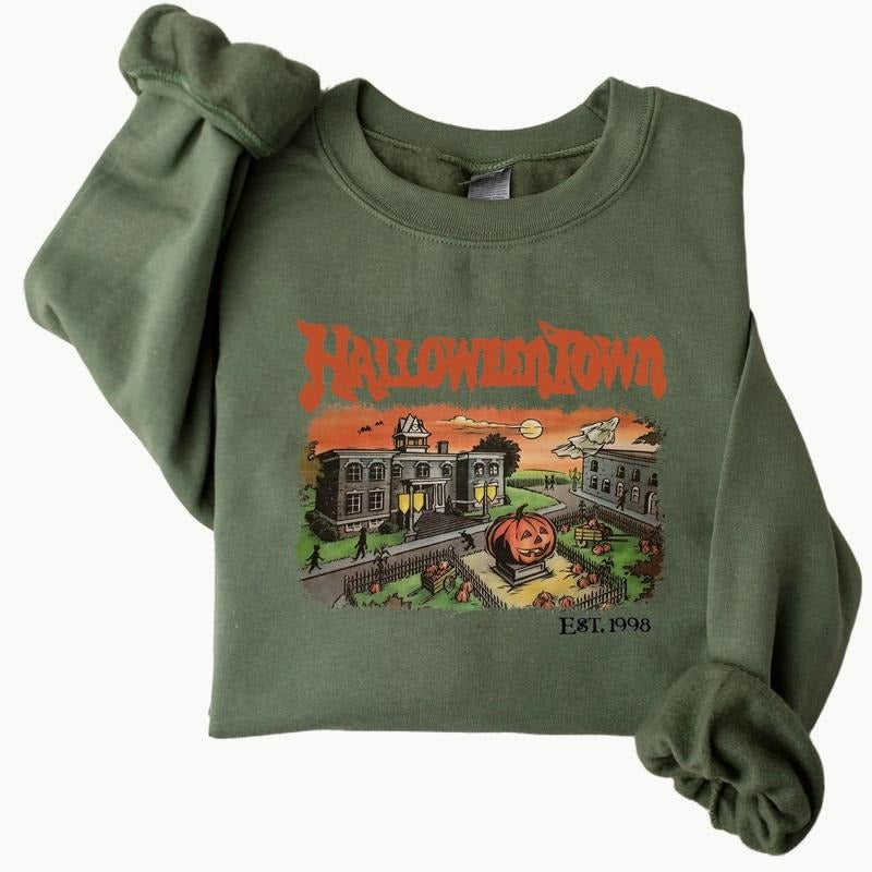 Cat Halloween Sweatshirt, Ghost Cat  Halloween Sweater, Halloween Cat Cat Lover Sweatshirt, Black Cat Spooky Season Unisex Sweatshirt Crewneck Classic