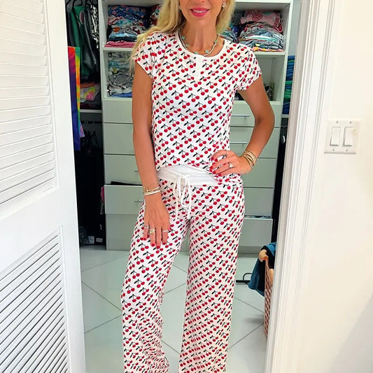 Cherry Twist Pajama Set