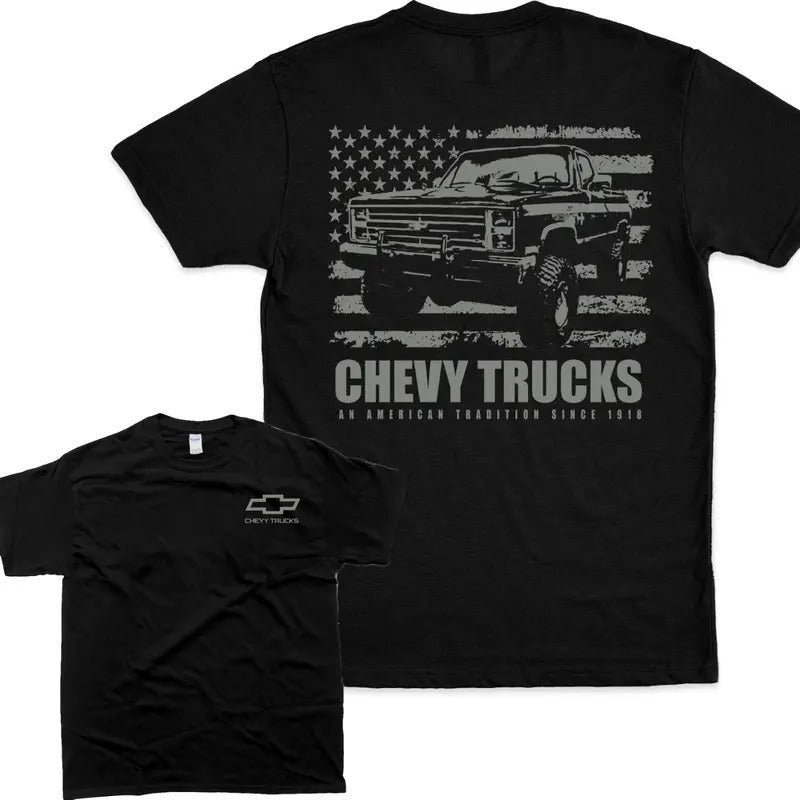 Chevy Trucks T-shirt - Classic American Truck Design for Country Fans, Gift For Men Top Casual