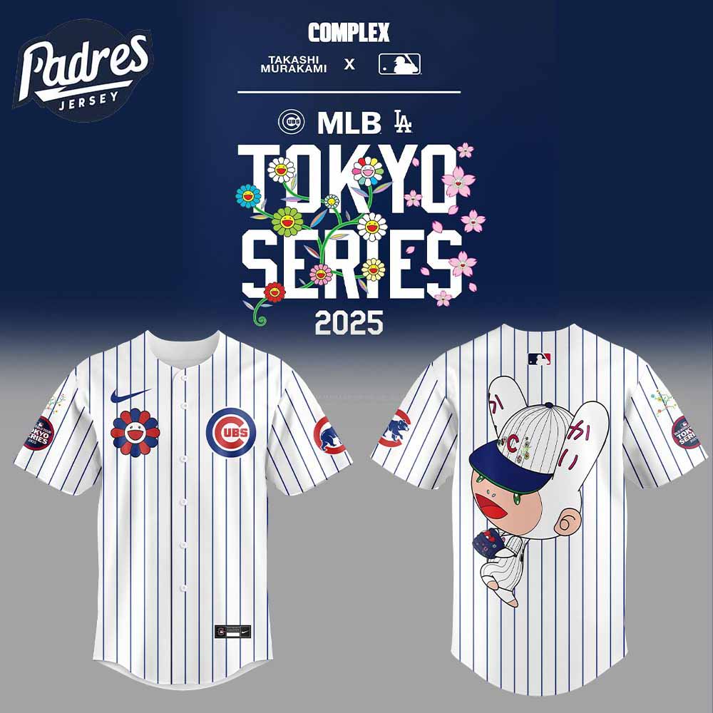 Chicago Cubs Baseball Jersey Takashi Murakami x World Tour Tokyo Series - Padres Jersey Oasis: Elevate Your Baseball Style Game