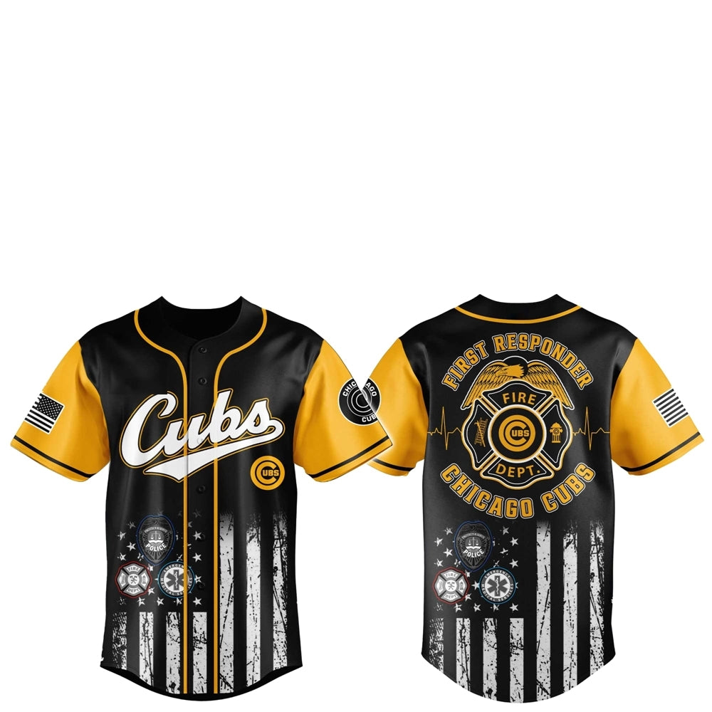 Chicago Cubs First Responders 2025 Baseball Jersey Jogger Hat - Grishko.com