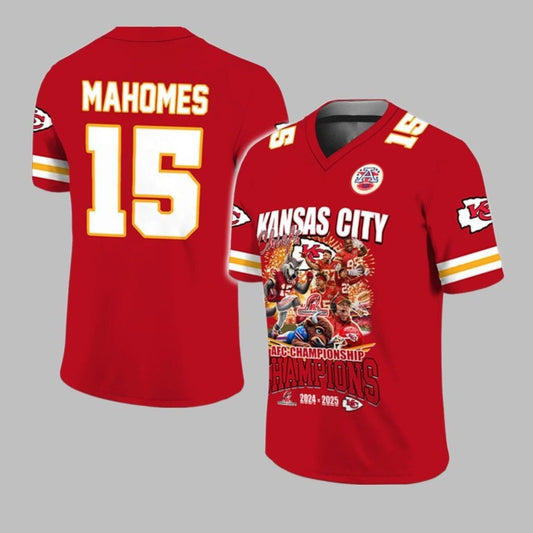 Chiefs AFC Champions 2025 Jersey - Grishko.com