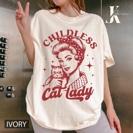 Childless cat lady for Kamala Shirt, Kamala Harris For The People Shirt, Kamala Harris 2024 T-shirt, Kamala Harris For President 2024 T-shirt