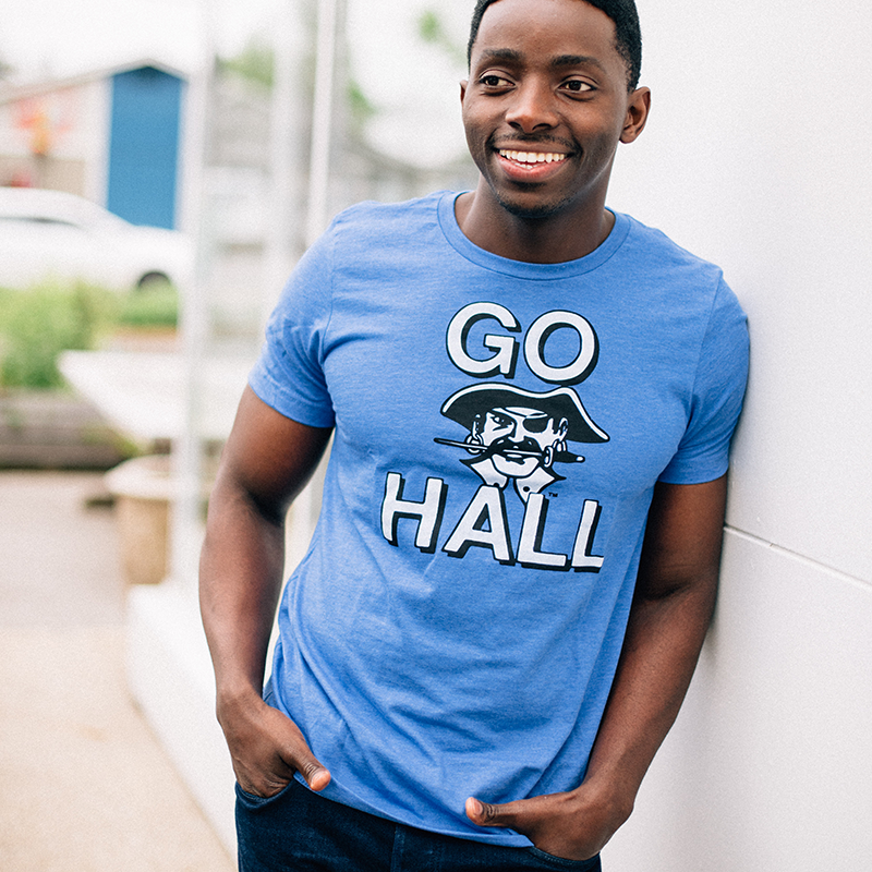Vintage Go Hall Seton Hall Tee Style001
