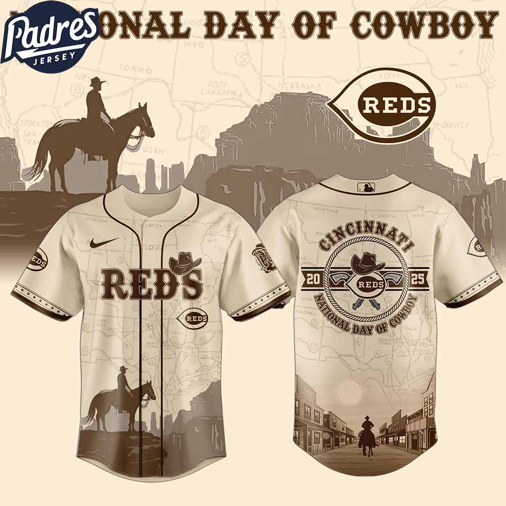 Cincinnati Reds MLB X National Day Of Cowboy Personalized Baseball Jersey - Padres Jersey Oasis: Elevate Your Baseball Style Game