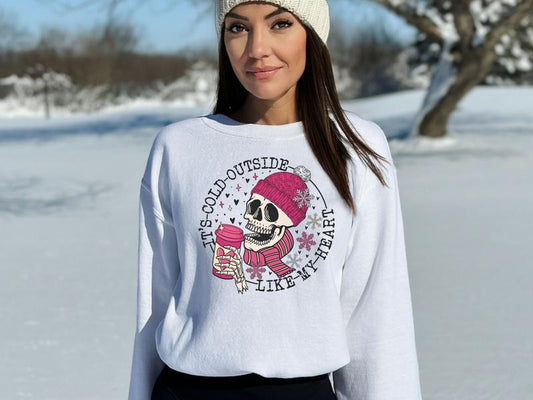 Cold Like My Heart Winter Season Sweatshirt | Winter Always Cold Sweatshirt | Gift for Cold Person | Always Freezing Cold Shirt