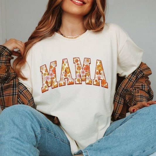 Comfort Colors Vintage floral Mama t-shirt, Mama T-Shirt, Strong Woman Shirt, gift for mothers day, Mama tee, Graphic Tee, Women's T-Shirt