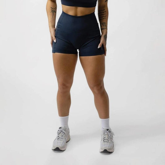 Cool Fabric Women's Victory Shorts - Midnight Navy, Plain Pattern, Summer Season