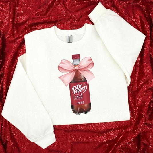 Coquette Bow Dr Pepper Sweatshirt