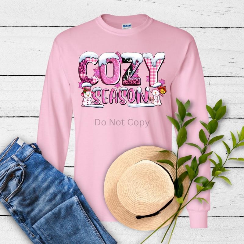 Cozy Season Snowman DTF Transfer ONLY - This is NOT a T Shirt