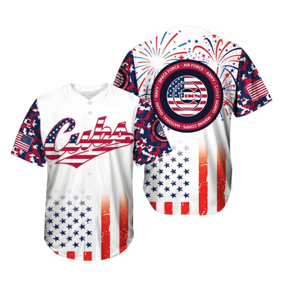 Cubs 4th of July Military Jersey 2025 - Grishko.com