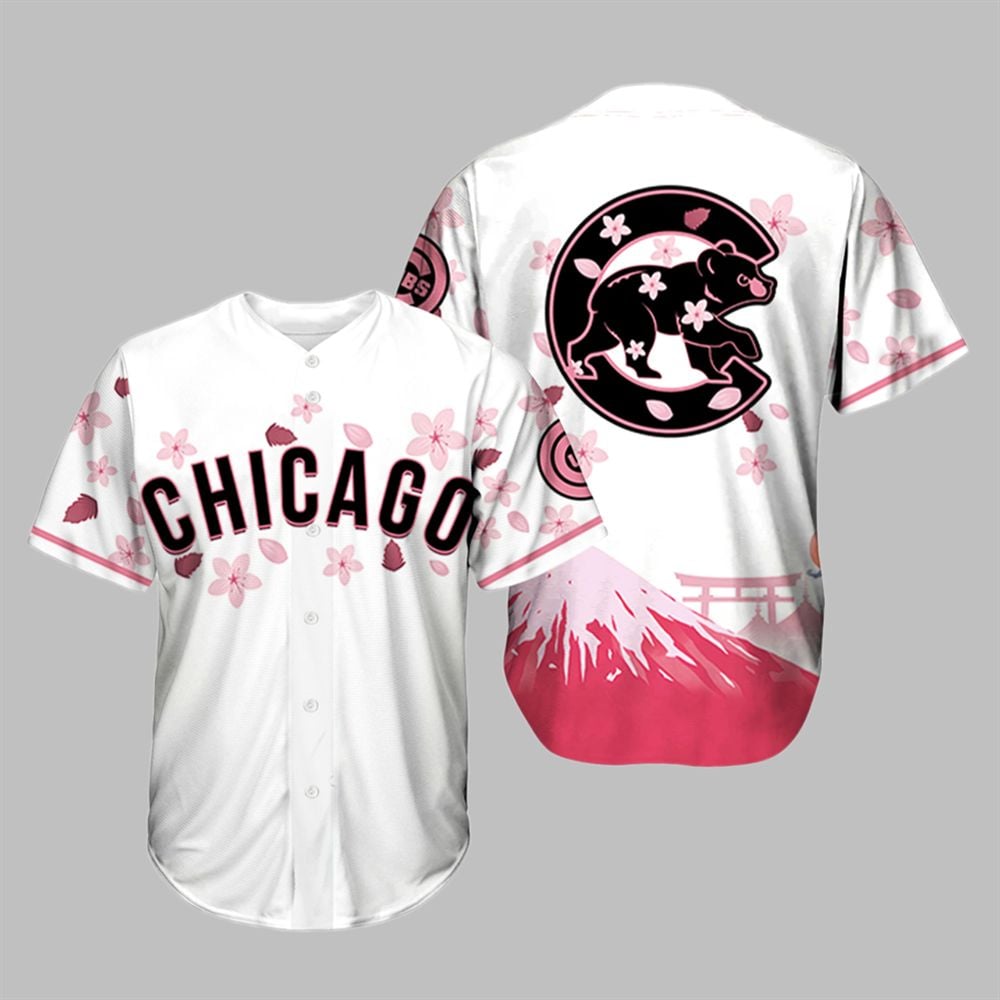 Cubs Cherry Blossom Jersey 2025 - Grishko.com