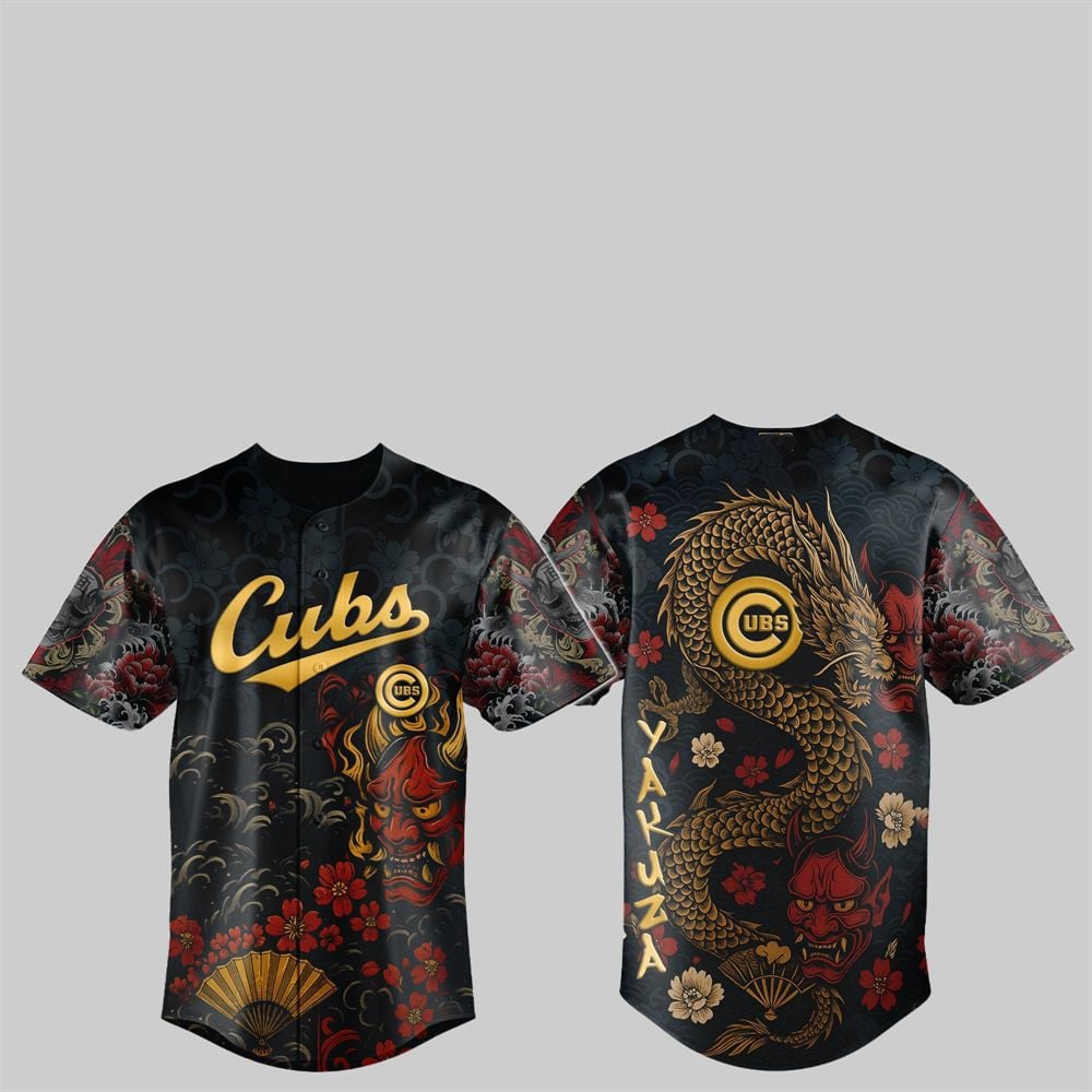 Cubs Yakuza Dragon Oni Jersey 2025 - Grishko.com